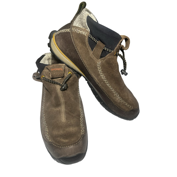 Timberland Shoes Mens Size 10 Brown Suede Leather Slip On Toggle Casual 10149 - Picture 1 of 9